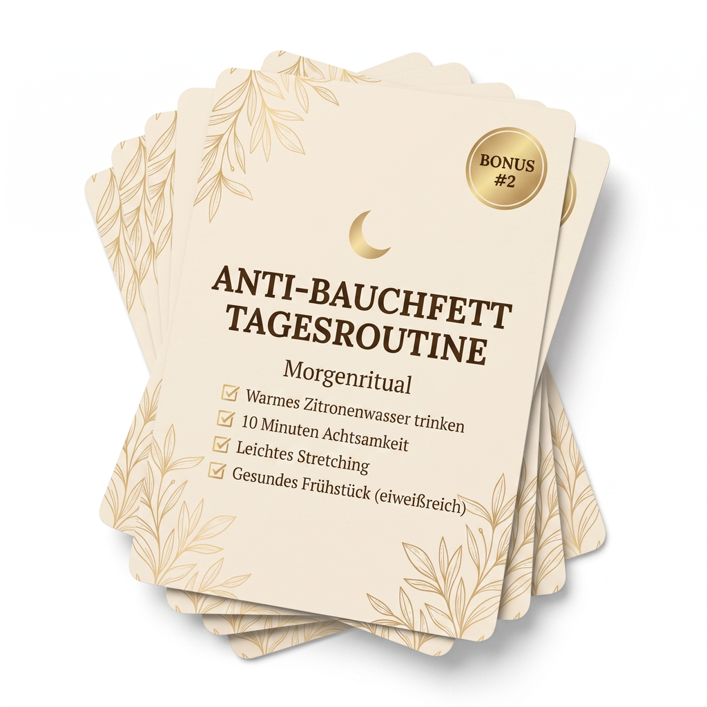 Anti-Bauchfett Tagesroutine-Karten